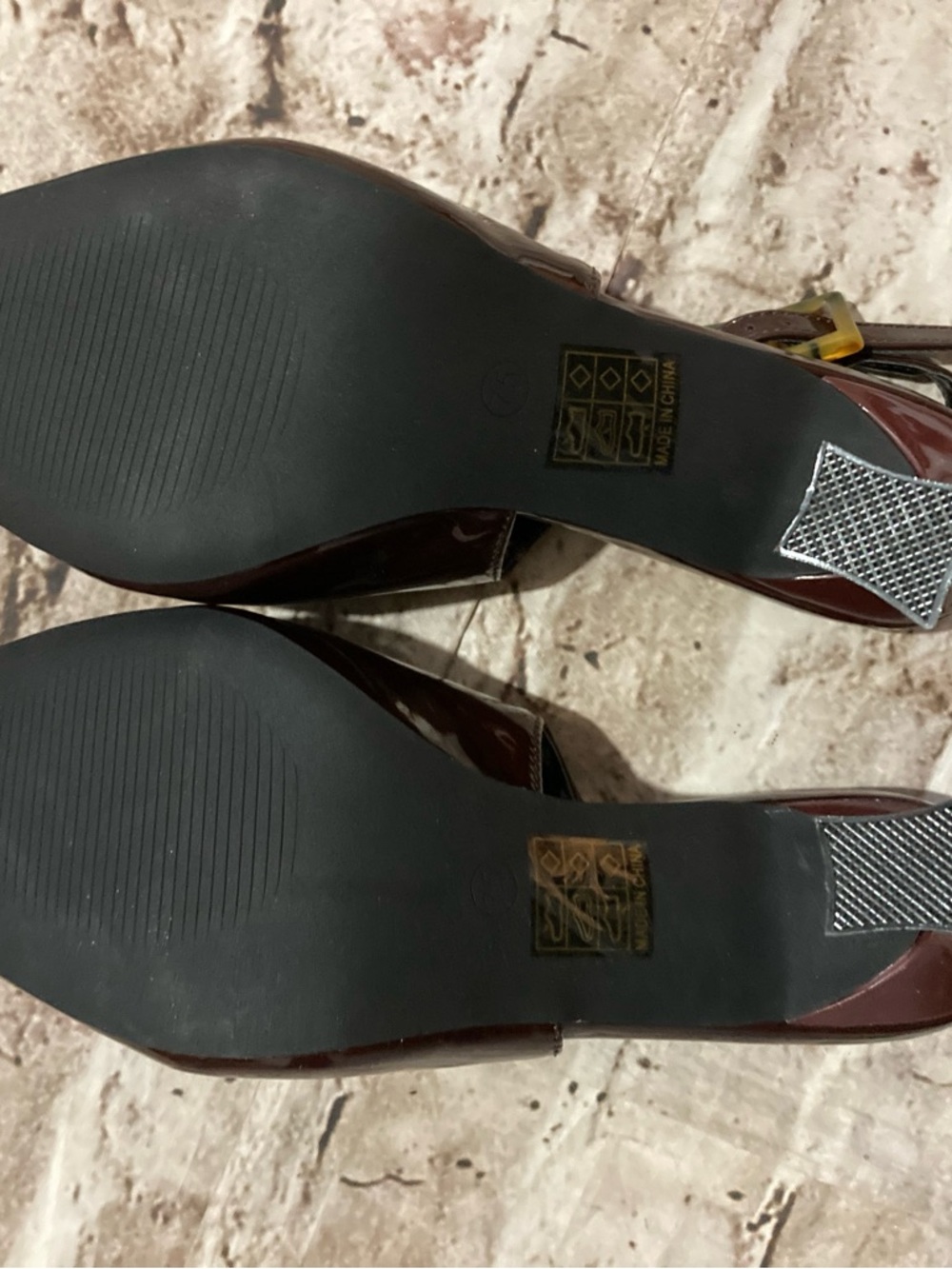 NWOT NEWBELLA chocolate brown slingback kitten heels shoes size 7.5 - Picture 8 of 10